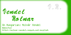 vendel molnar business card